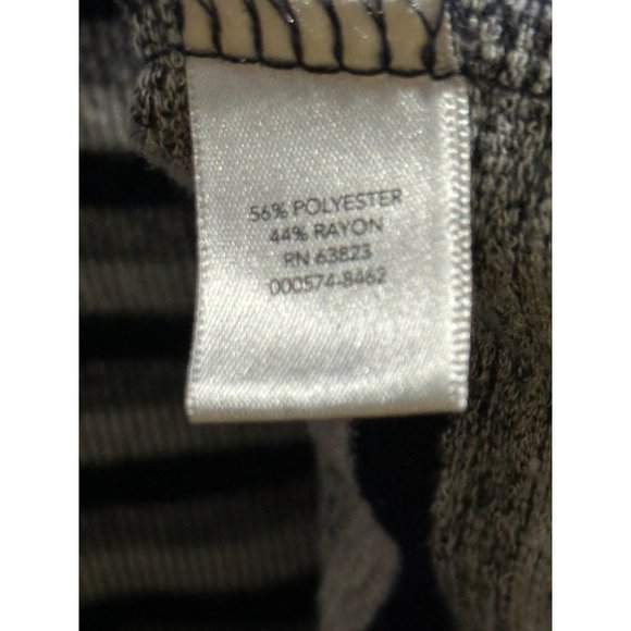 C J Banks size 1X blue striped soft button accents pullover top - Picture 5 of 7